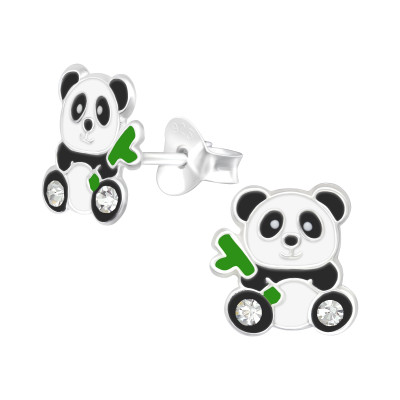 Pandamaci bambusz ággal stift kislány fülbevaló