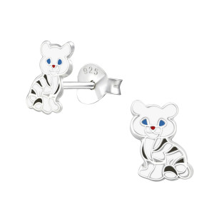 Tigris ezüstlány fülbevaló