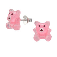 Pink Maci 3D kislány ezüst fülbevaló