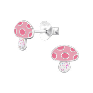Gomba ezüst stift gyerek fülbevaló