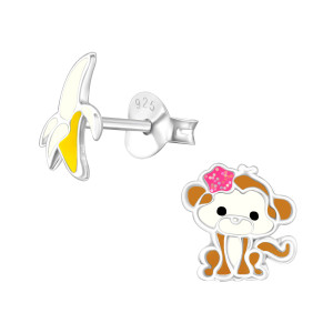 Majom banánnal kislány fülbevaló