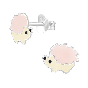 Sünis stift ezüst gyerekfülbevaló, pasztel