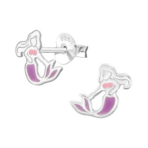 Sellő színes stift gyerekfülbevaló