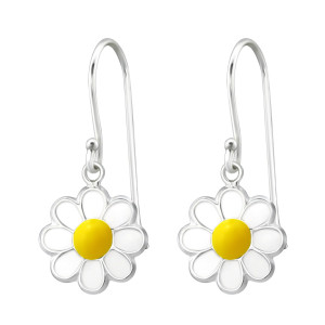 Kamilla virágos akasztós ezüstkislány fülbevaló