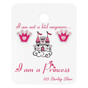 Korona gyerek ezüst ékszer szett fülbevaló