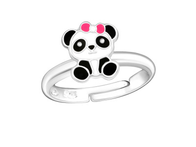 Pandamaci, 925 ezüst gyerek gyűrű, állítható Pandamaci, 925 ezüst gyerek gyűrű, állítható
