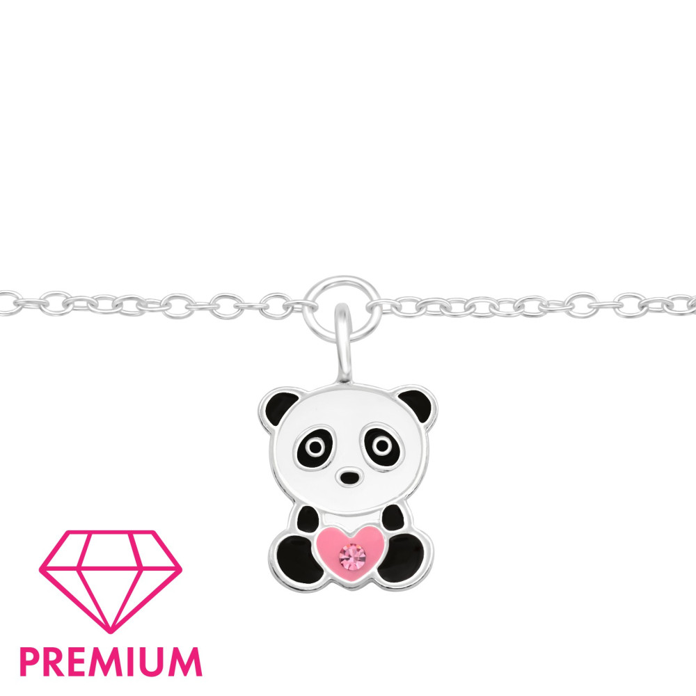 Pandamackós ezüst prémium gyerek karkötő - 18 cm Pandamackós ezüst prémium gyerek karkötő - 18 cm