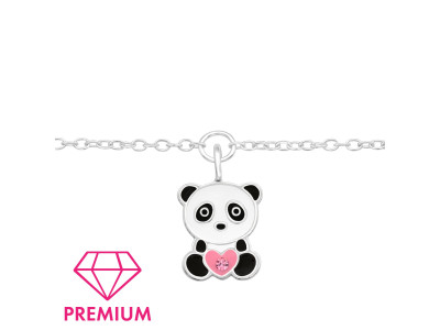 Pandamackós ezüst prémium gyerek karkötő - 18 + 4 cm Pandamackós ezüst prémium gyerek karkötő - 18 + 4 cm