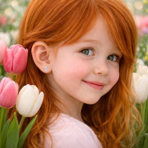 Nyuszi csavaros gyerek prémium stift fülbevaló 925 ezüst