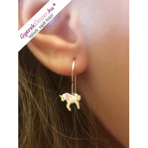 Egyszarvú akasztós lány fülbevaló