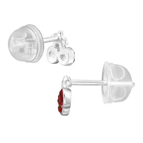 Cseresznye Óvis jel gyerek prémium stift fülbevaló 925 ezüst