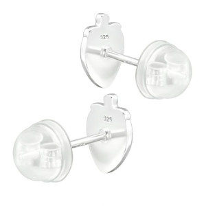 Eper ovis jeles gyerek prémium stift fülbevaló 925 ezüst