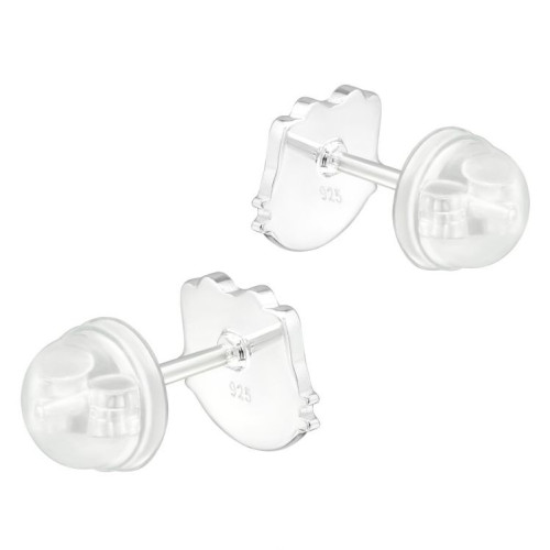 Cica masnival gyerek prémium stift fülbevaló 925 ezüst