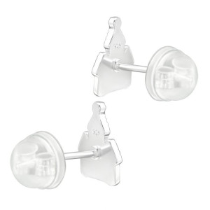 Kastély gyerek prémium stift fülbevaló 925 ezüst