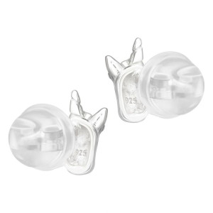 Egyszarvú fej virággal gyerek prémium stift fülbevaló 925 ezüst