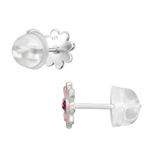 Virág prémium kislány ezüstfülbevaló