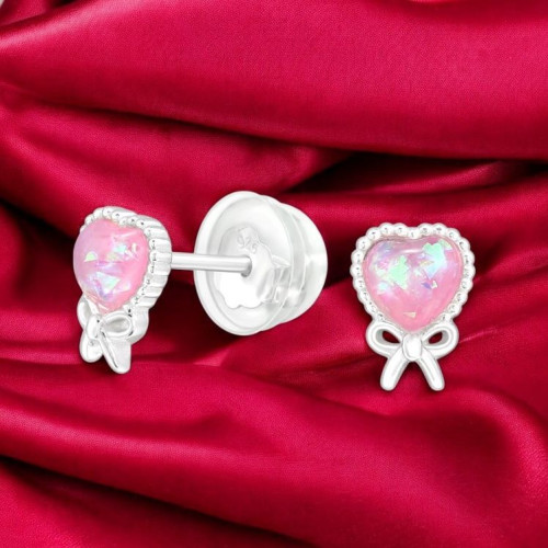 Masnis Szív gyerek prémium stift fülbevaló 925 ezüst