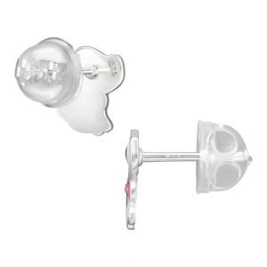 Kutya prémium gyerek ezüst stift fülbevaló