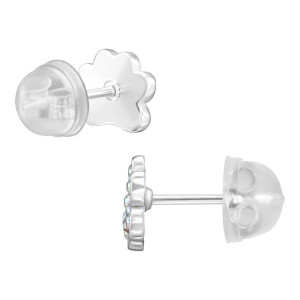 Kutya mancs prémium kristály ezüst stift gyerek fülbevaló