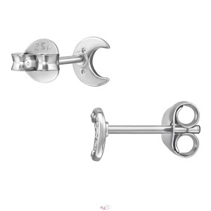 Hold gyerek gyémánt fülbevaló, 925 ezüst