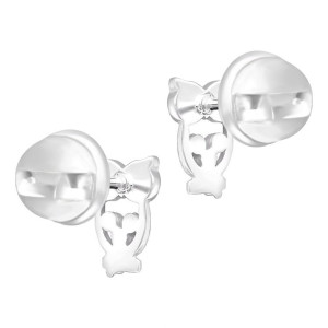 Bagoly gyerek prémium stift fülbevaló 925 ezüst