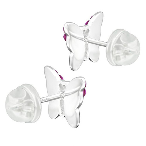 Pillangó gyerek prémium stift fülbevaló 925 ezüst