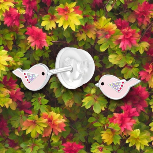 Madárka gyerek prémium stift fülbevaló 925 ezüst