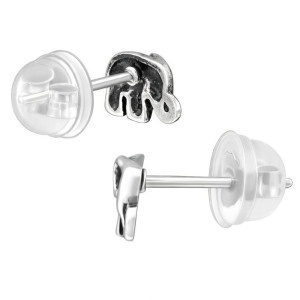 Elefánt oxidált gyerek prémium ezüst stift fülbevaló