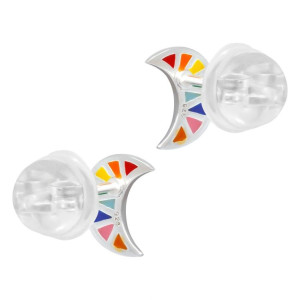 Hold gyerek prémium stift fülbevaló 925 ezüst