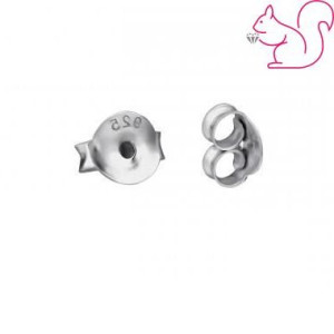 Ezüst gyerek fülbevaló záróvég